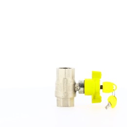 Vanne boisseau spherique a cle f/f 1'' en ligne