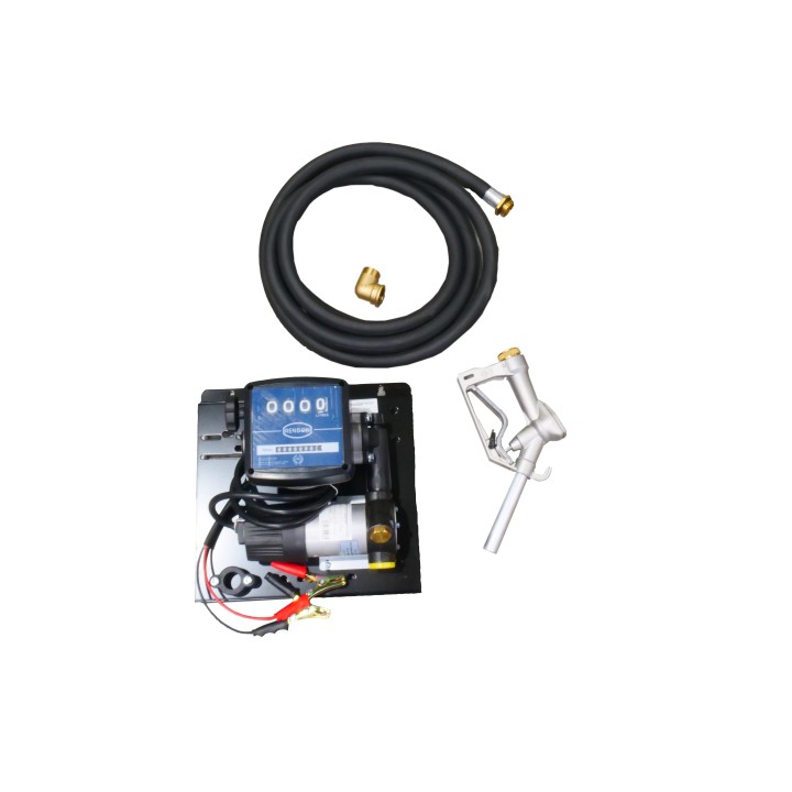 Station électrique fioul 12V 60L/Min + Pistolet Manuel Alu
