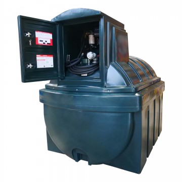 Cuve stockage GNR Fioul Extérieur Plastique - 2500L + Station 230V 50L/Min