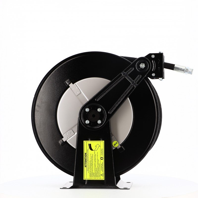 Enrouleur acier pour huile equipe flexible 10m en 1/2''