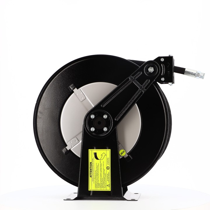 Enrouleur acier pour huile equipe flexible 10m en 1/2''