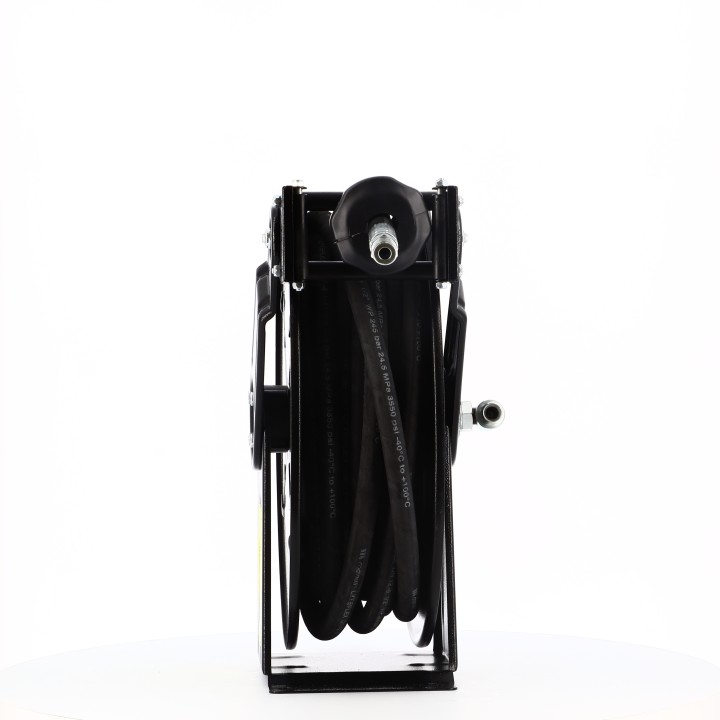 Enrouleur acier pour huile equipe flexible 15m en 1/2''