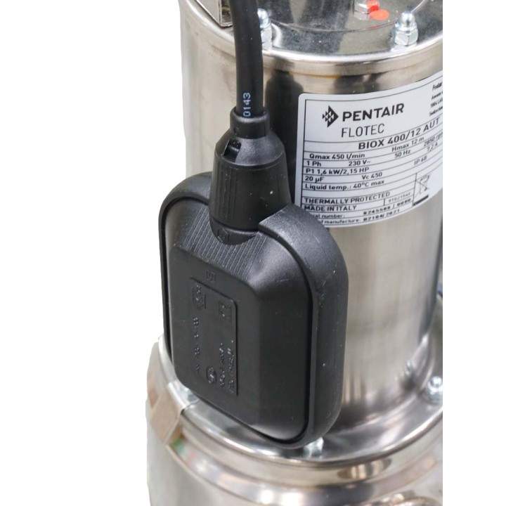 Pompe de relevage 1,6KW Monoph Inox Eaux chargées