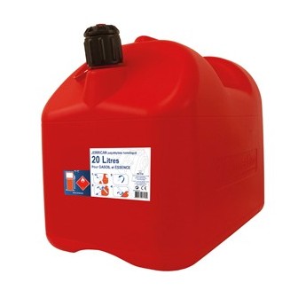 Jerrican plastique pour Essence 20L + bec anti-goutte