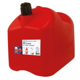 Jerrican plastique pour Essence 20L + bec anti-goutte