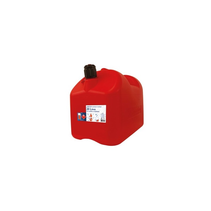 Jerrican plastique pour Essence 20L + bec anti-goutte