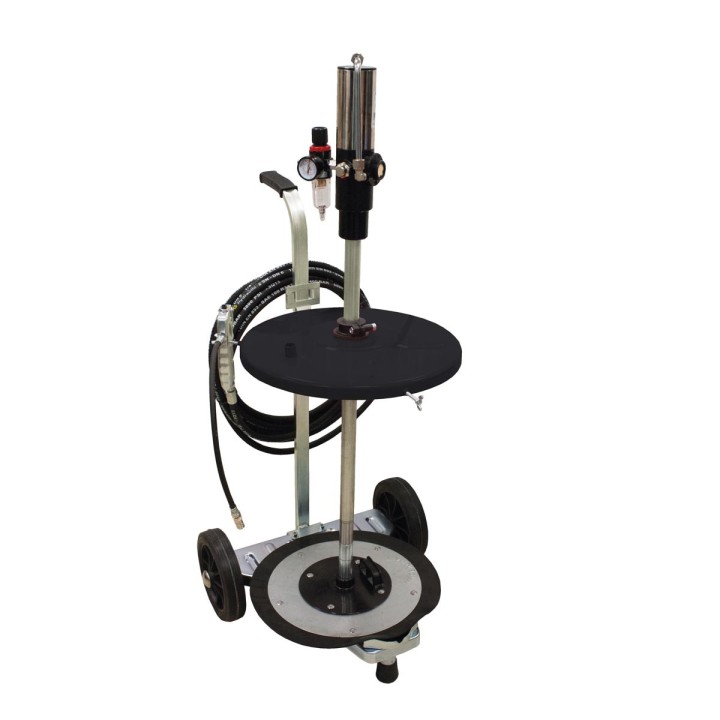 Kit graissage mobile haut debit pour fût 50/60KG + Flexible 10m