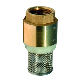 Crepine clapet laiton 1''1/4 avec crepine inox