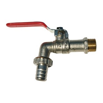 Robinet de jardin male 3/4'' x 1/2'' sur tuyau