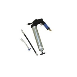 Pistolet à graisse pneumatique avec flexible agrafe