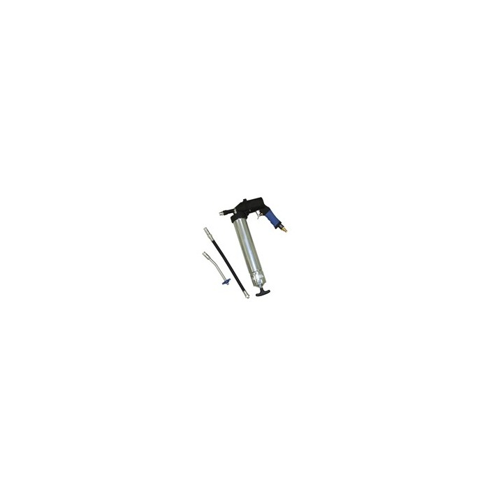 Pistolet à graisse pneumatique avec flexible agrafe