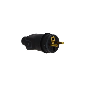 Fiche pour cable electrique - male 2 poles + terre 16a