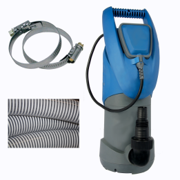 Pompe de relevage vide-cave 230V 0,5KW Eaux claires + Kit accessoires