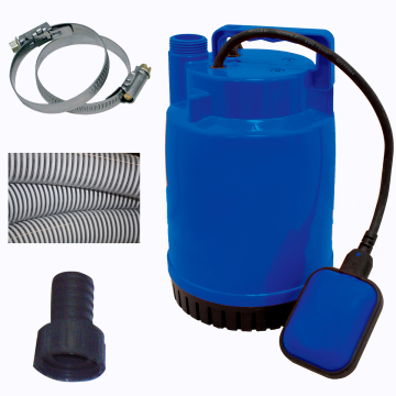 Pompe de relevage vide-cave 230V 0,25KW Eaux claires + Kit accessoires