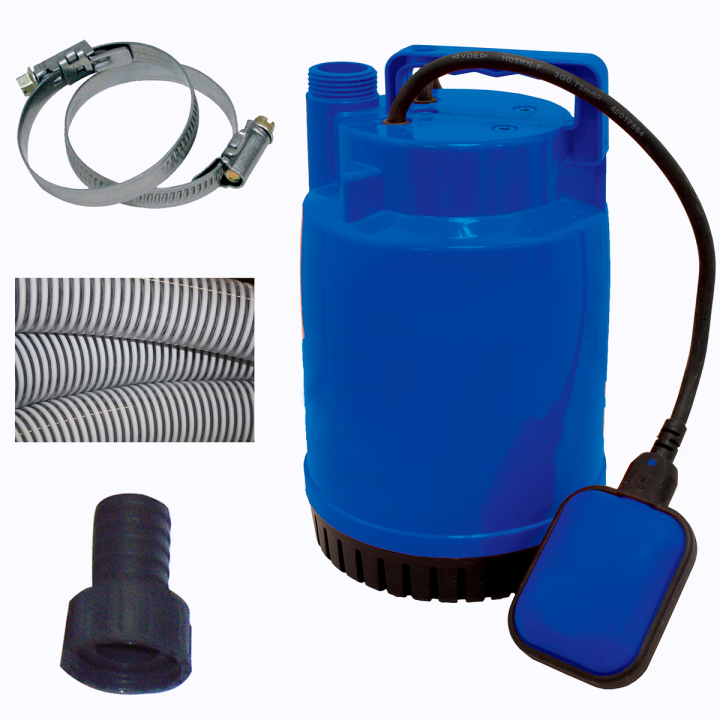Pompe de relevage vide-cave 230V 0,25KW Eaux claires + Kit accessoires