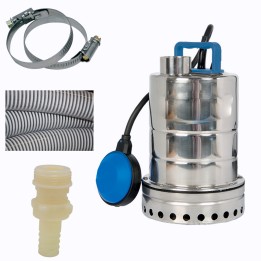 Pompe de relevage vide-cave 230V 0,25KW Eaux claires + Kit accessoires
