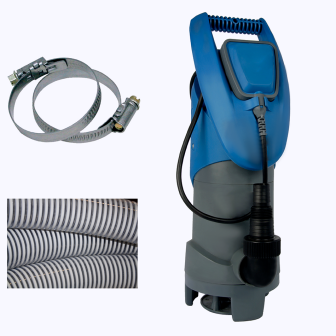 Pompe de relevage 230v 0,75KW Monoph Eaux chargées + Kit accessoires