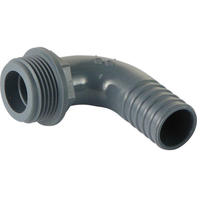 Coude 90° cannele pp male 1''1/2 x 40