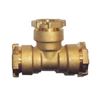 Te 90° compression laiton egaux 25