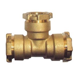 Te 90° compression laiton egaux 25