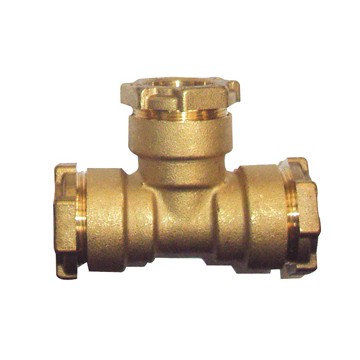 Te 90° compression laiton egaux 25