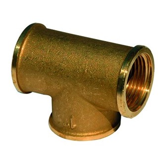 Te 90° laiton 130l fff 1''