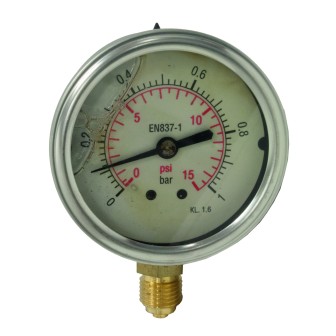 Manometre huile radial 0-10 bars male 1/4''