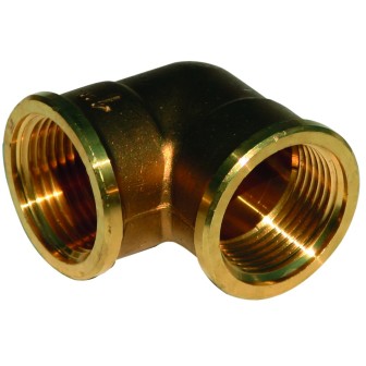 Coude 90° laiton 90l ff 1/2''