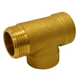 Raccord 3 voies laiton M/F/F 1''