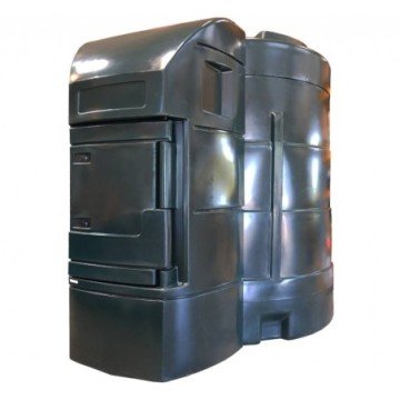 Cuve stockage GNR Fioul Extérieur Plastique - 9000L + Pompe 80L & Armoire intégrée