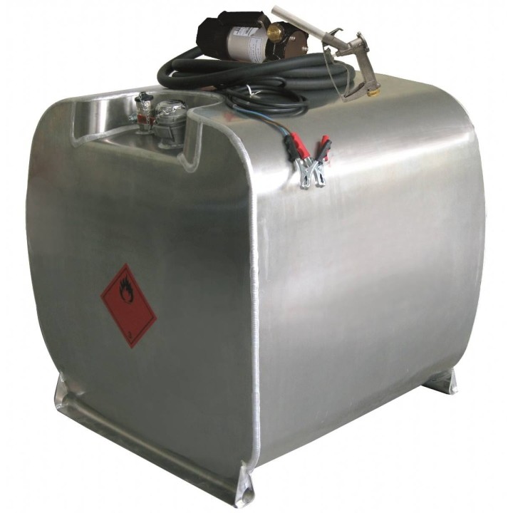 Cuve ravitaillement GNR Fioul - Alu - 450L + Pompe 12V 40L/M