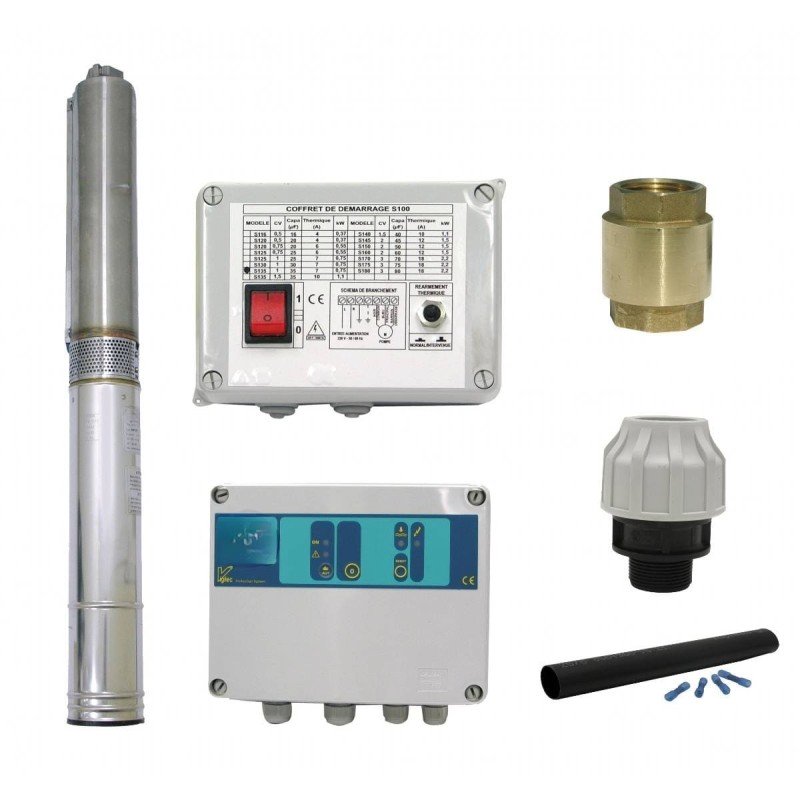 Kit De Forage Triphasé moteur à Eau 2,2 KW