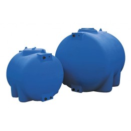 Cuve Stockage Horizontale Bleu En Pe Ronde 300l
