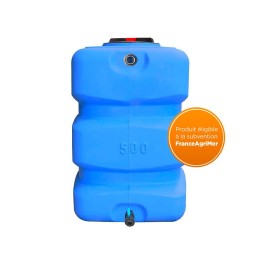 Cuve Stockage Verticale Bleue Espace Reduit 500l Pre Equipee