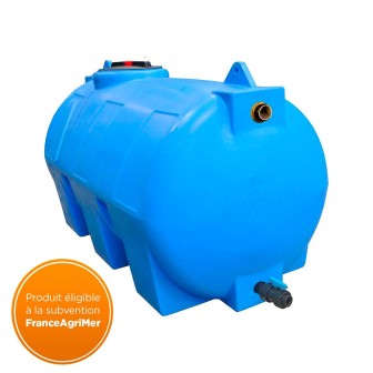 Cuve Stockage Horizontale Bleu 2000l Pre Equipee