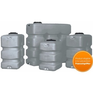 Cuve Stockage Verticale Grise En Pe Pour Espace Reduit 2000l
