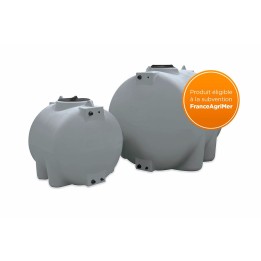 Cuve Stockage Horizontale Gris En Pe Ronde 5000l