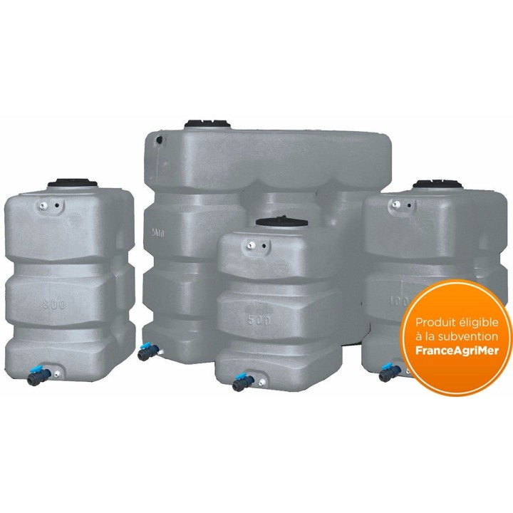 Cuve Stockage Verticale Grise En Pe Pour Espace Reduit 800l