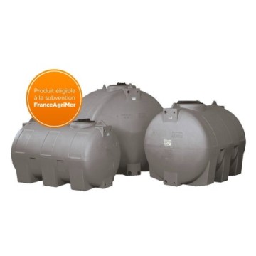Cuve Stockage Horizontale Gris 2000l Pre Equipee