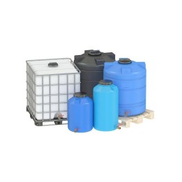 Cuve de stockage d'eau Verticale Bleue En Pe 500l