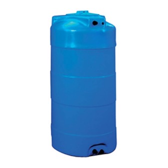 Cuve de récupération d'eau de pluie 1500 L Stockage Verticale Bleue En Pe
